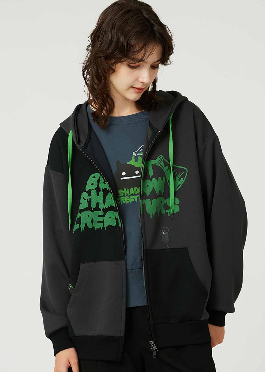 ビューティフルシャドークリーチャー｜ポンチビッグシルエットジップ