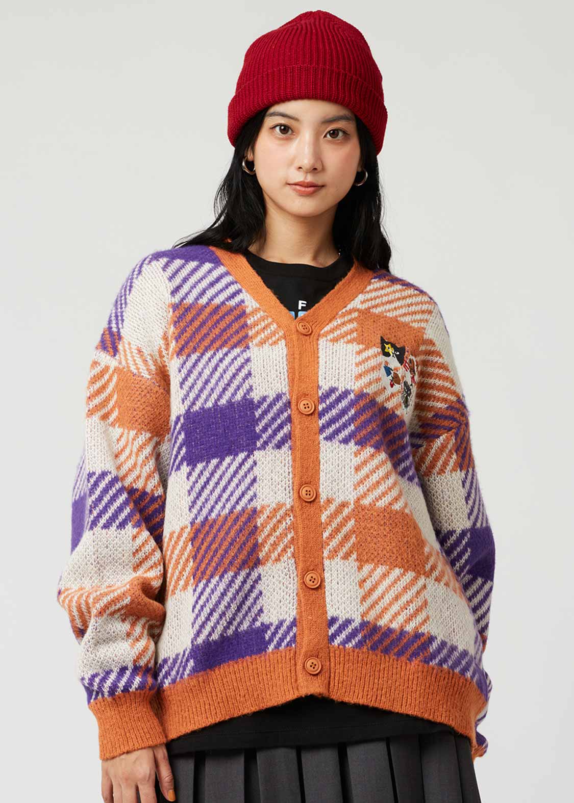 ザ フォーキャッツ フェイス｜ウォッシャブルジャカードシャギーニット