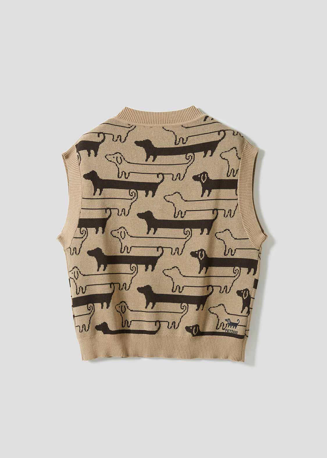 ナガスギルイヌ｜ニットベスト｜ユニセックス｜グラニフ(graniph)公式