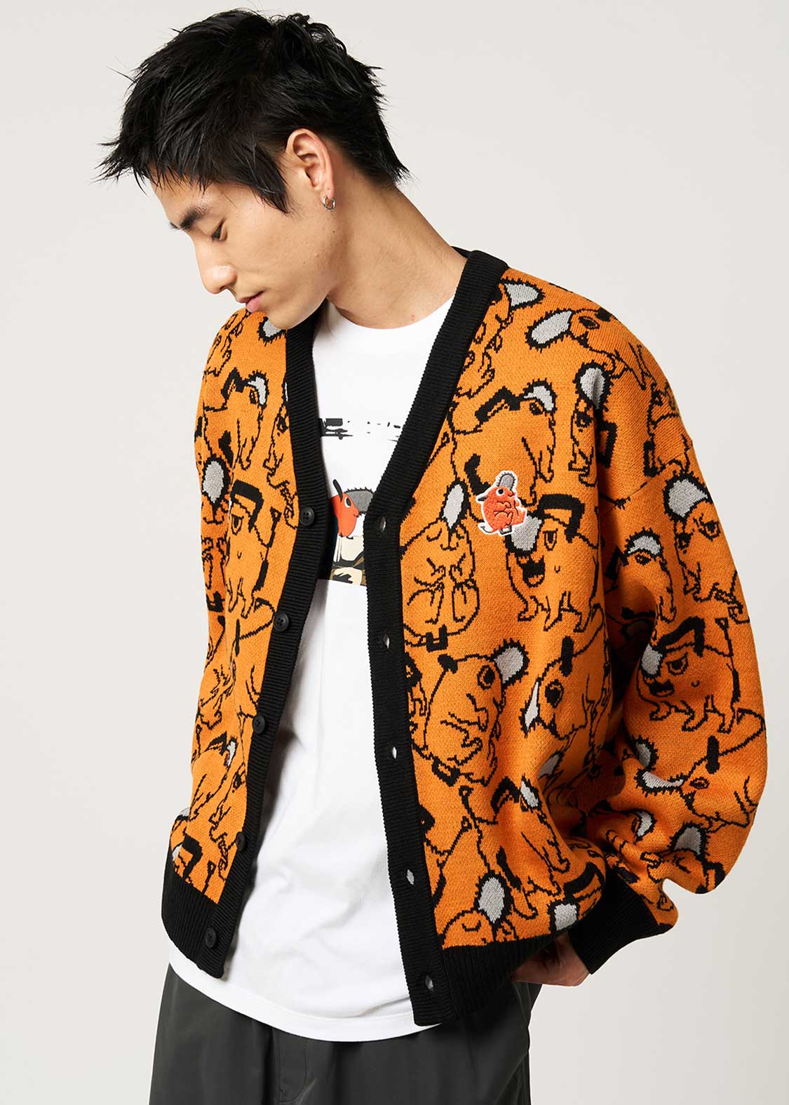 ポチタ パターン｜ジャカードカーディガン｜ユニセックス｜グラニフ