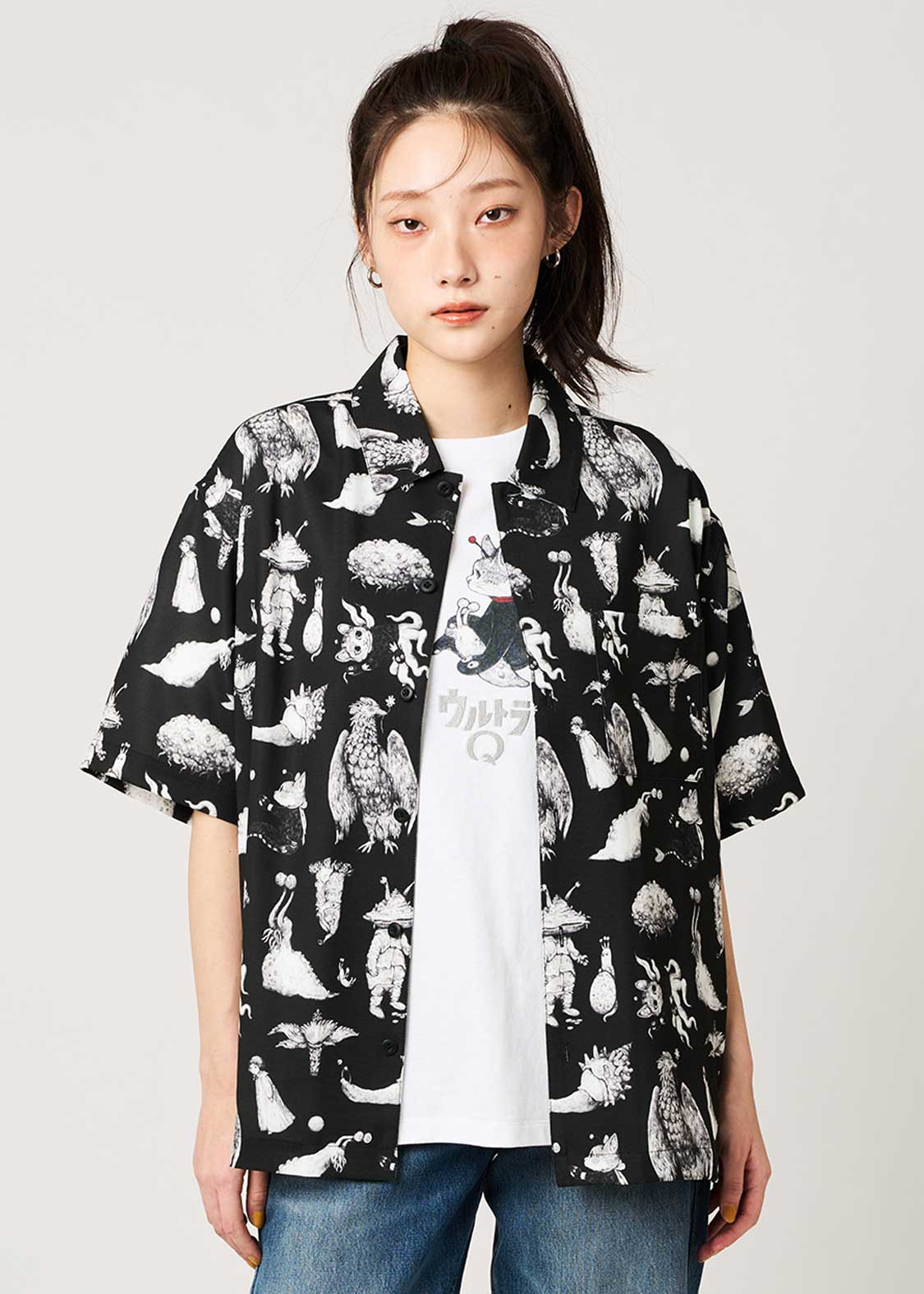 フラワーカンフーラムチョップ｜デニムジャケット｜ユニセックス