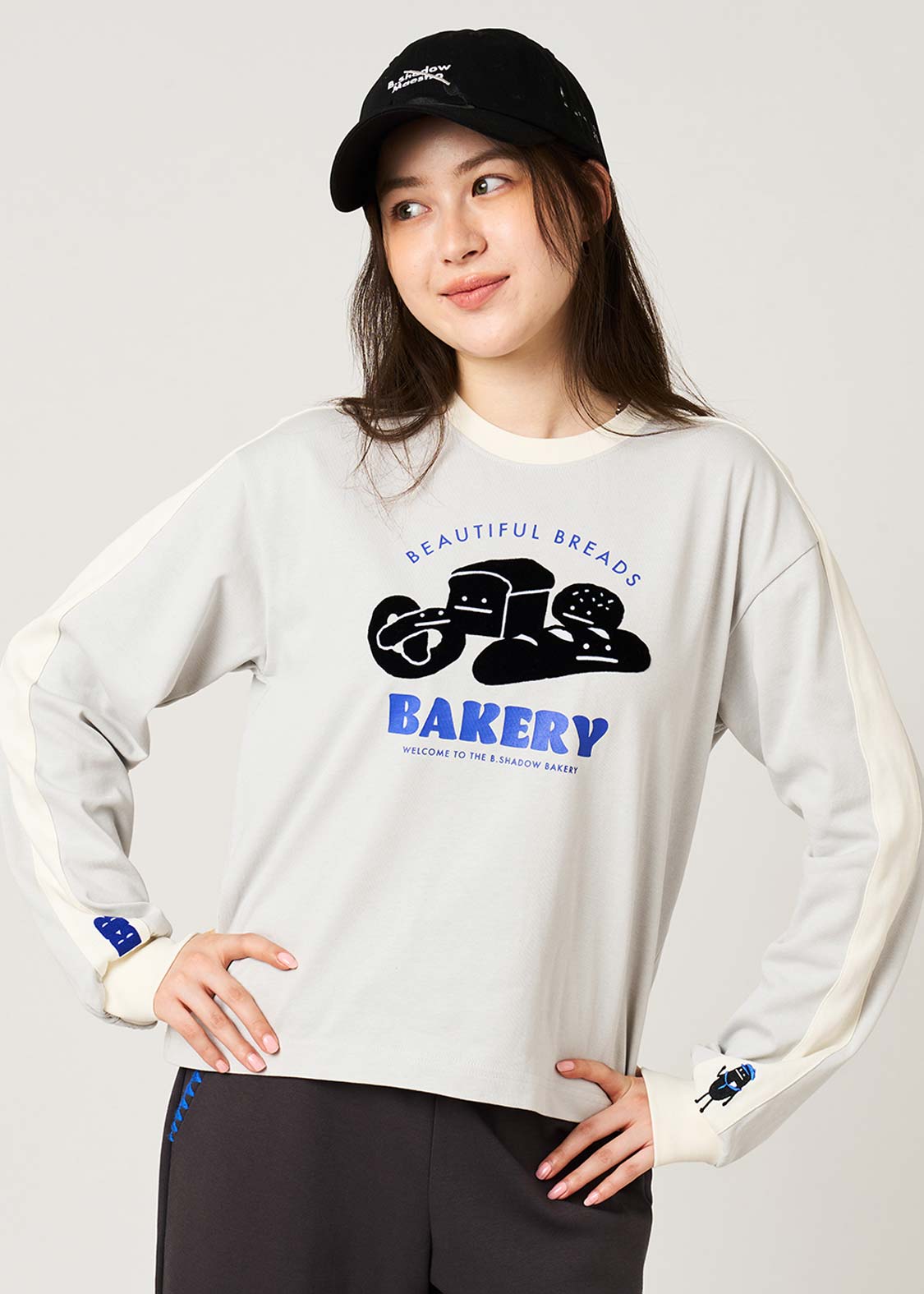 ビューティフルシャド－ベーカリー｜ライン長袖Tシャツ｜ウィメンズ