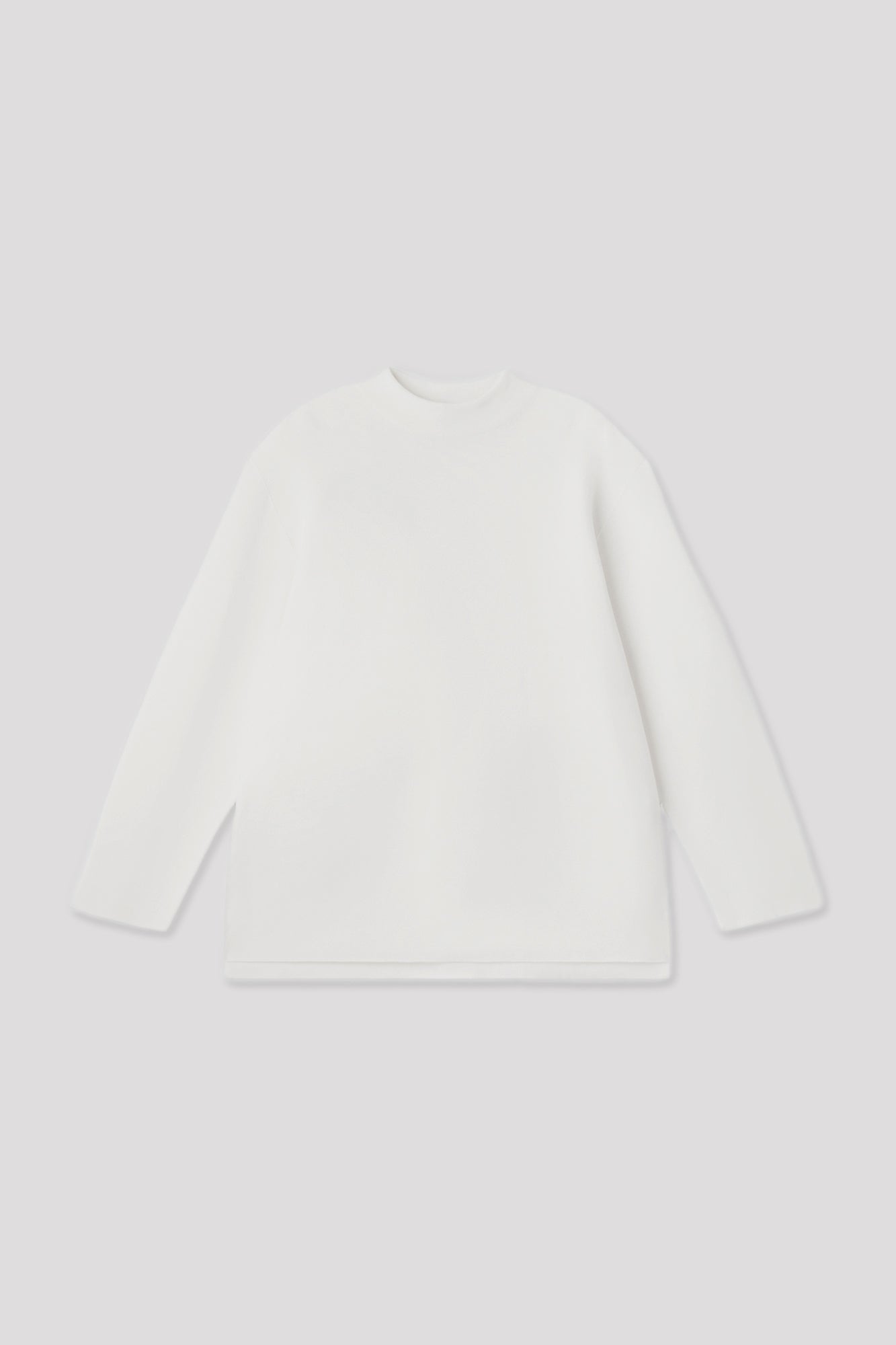 GARTER MOCKNECK LONG SLEEVE TEE SHIRT