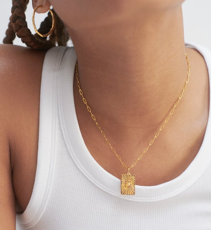 Talisman Heart Mini Paperclip Chain Necklace | Jewellery Sets