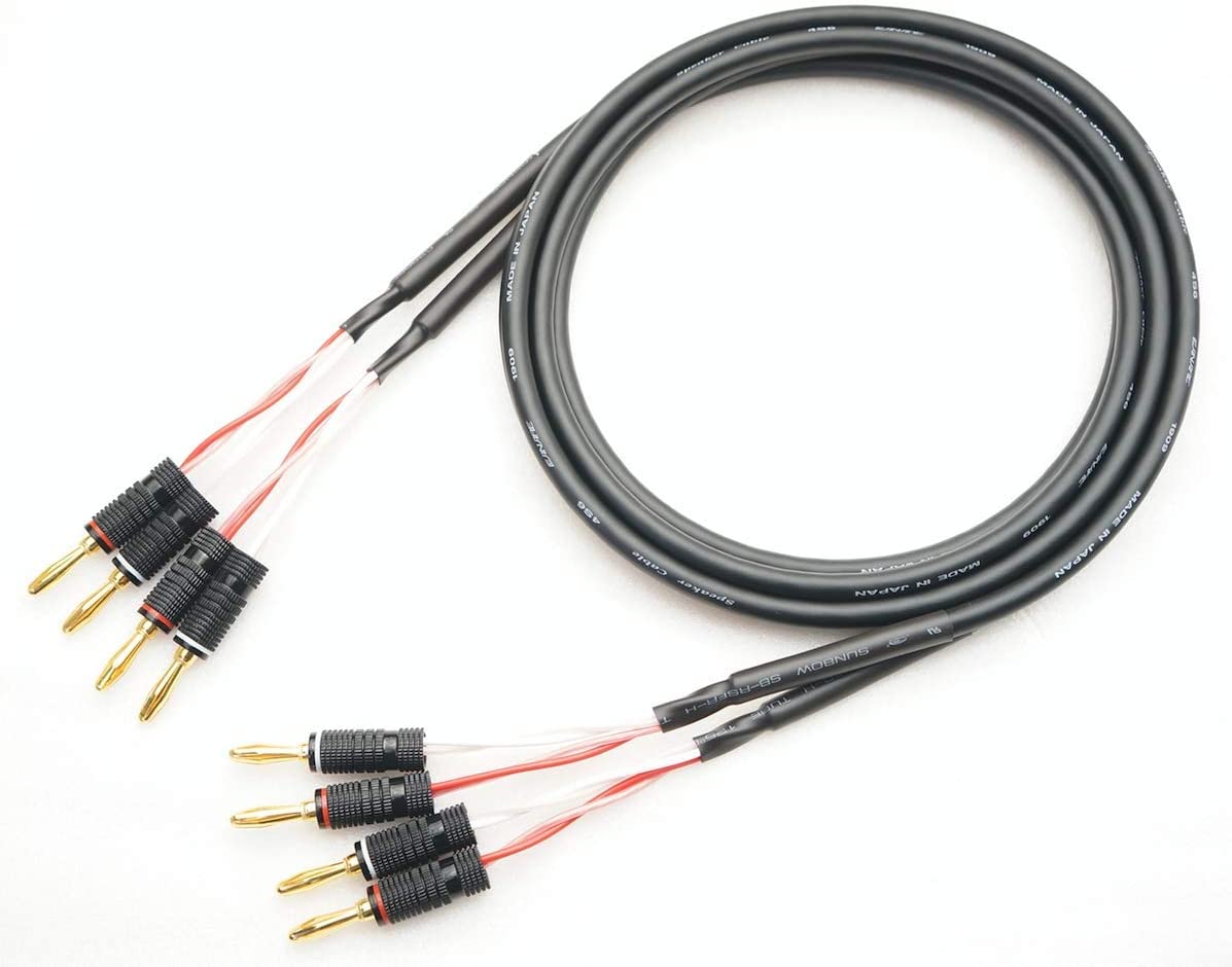 CANARE カナレ 4S6 バナナプラグ付 スピーカーケーブル 2本セット