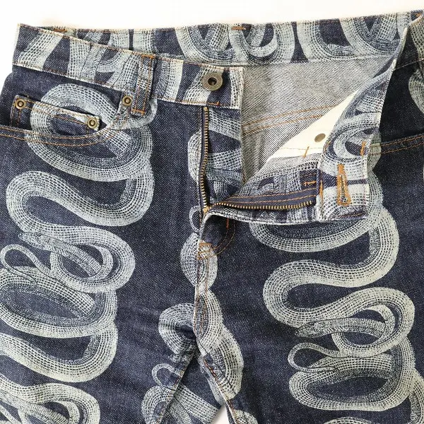 HYSTERIC GLAMOUR ヒステリックグラマー 蛇柄 デニムパンツ S パイソン