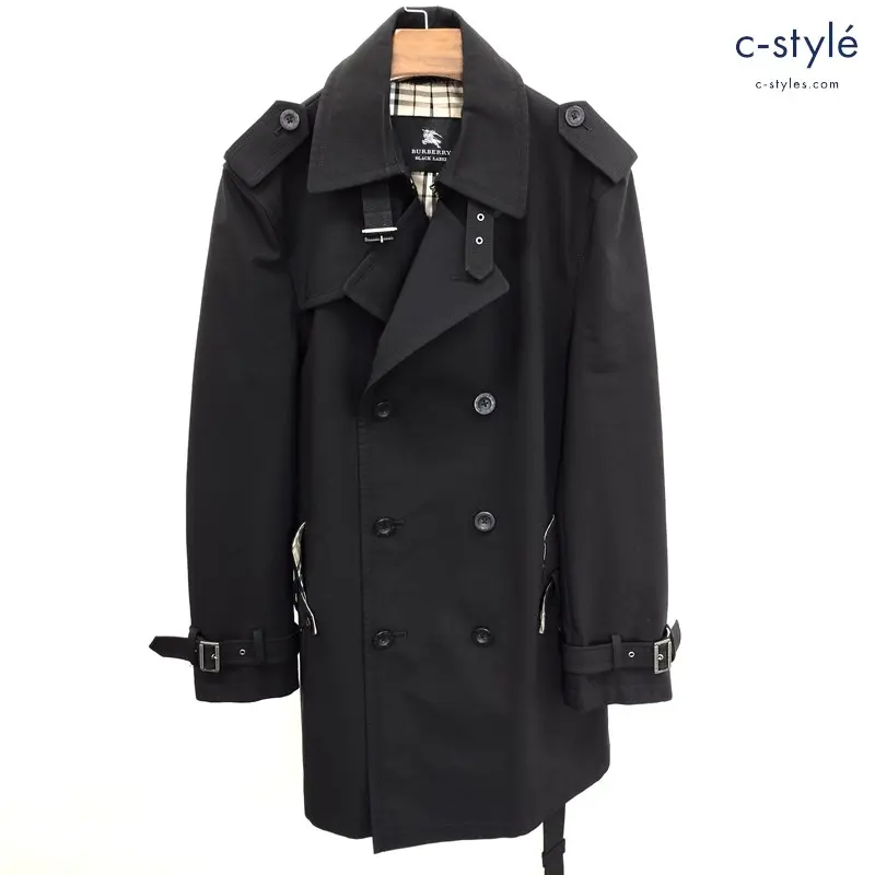 BURBERRY バーバリー トレンチコート L ブラック BLACK LABEL BMA07