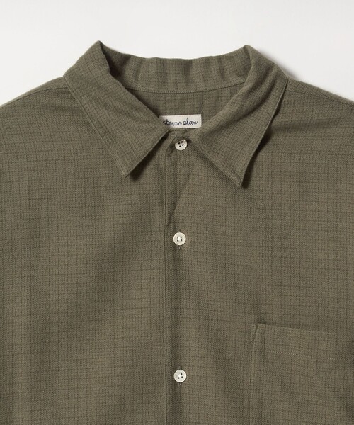 セール】＜Steven Alan＞ ネル マイクロチェック オープンカラー