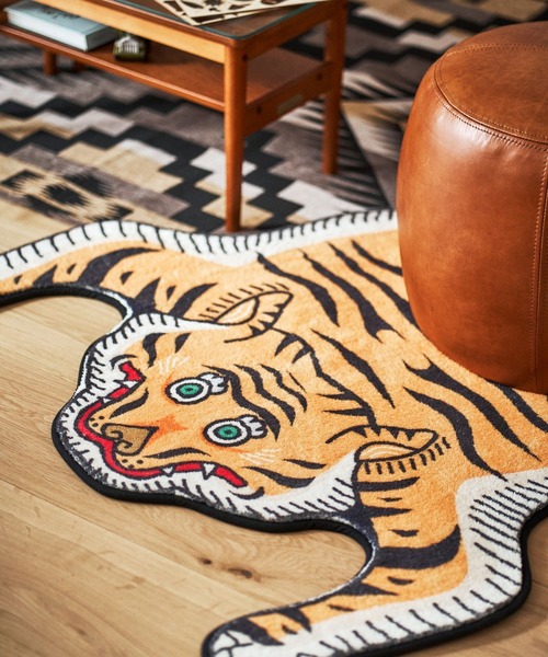 オリジナルダイカットラグ トラ（ラグ/マット）｜niko and