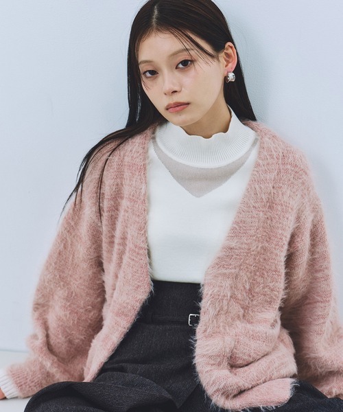 セール】シャギーモヘアカーディガン｜保温/春服（カーディガン/ボレロ