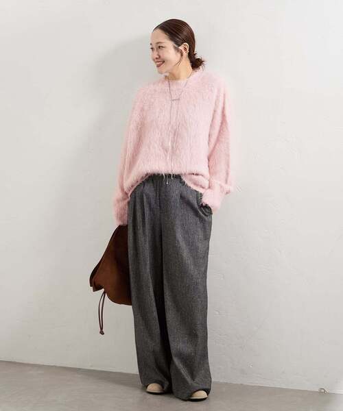 セール】《WEB限定追加2》シャギークルーネックプルオーバー（ニット