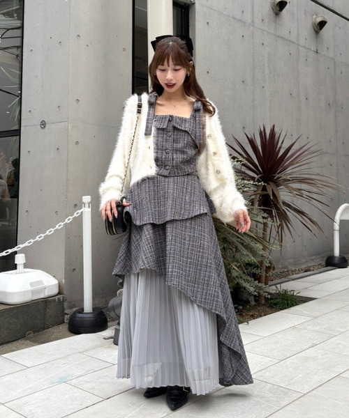 セール】【LouLoumei】ツイードセットアップ（ワンピース）｜one after