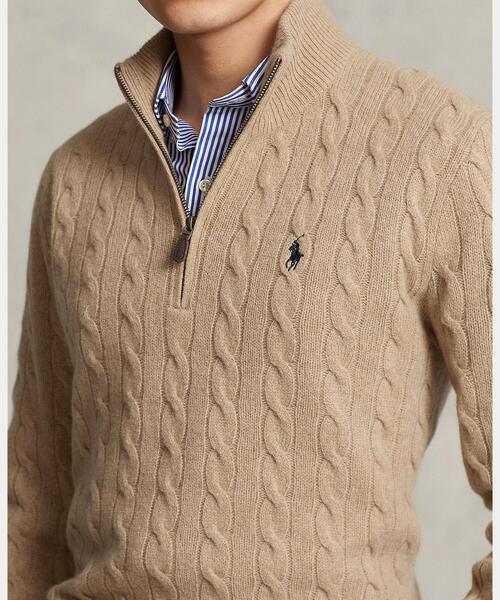 ケーブルニット ウールカシミヤ セーター（ニット/セーター）｜POLO
