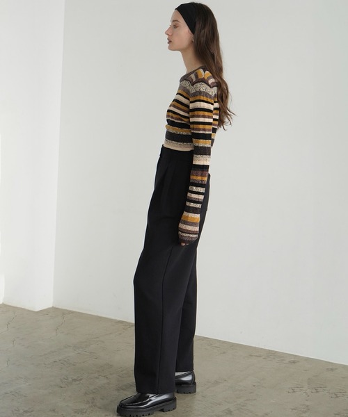 セール】MOLE MIX BORDER KNIT TOPS（ニット/セーター）｜CLANE