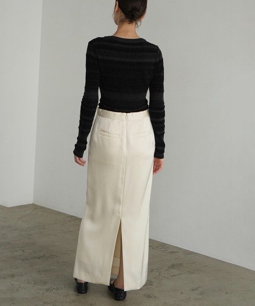 セール】MOLE MIX BORDER KNIT TOPS（ニット/セーター）｜CLANE