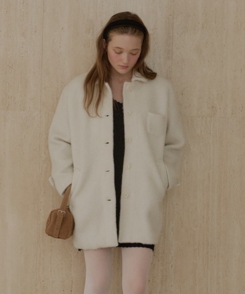 round collar wool coat / ラウンドカラーウールコート（その他