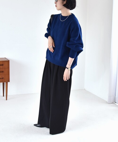 quaranciel:〈手洗い可能〉AQUA カシミヤ ミックス ドルマン ニット