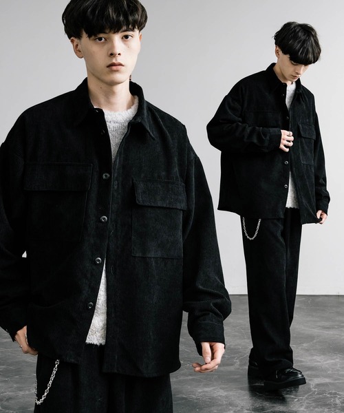 セットアップ】オーバーサイズコーデュロイ CPOシャツジャケット