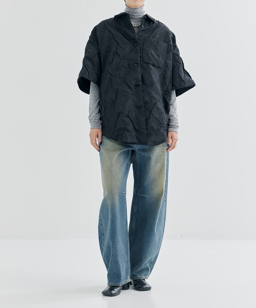 セール】【CLANE/クラネ】PADDED CRUMPLY SHIRT JACKET/パデッドシャツ