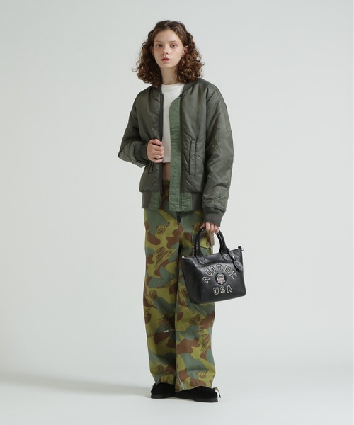 直営店限定》バーシティー レザー ミニ トートバッグ/VARSITY LEATHER