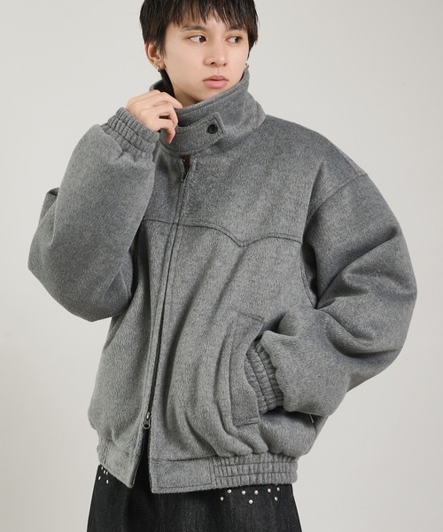 Perushu（ペルーシュ）の「ウール混シャギースタンドネックフライト