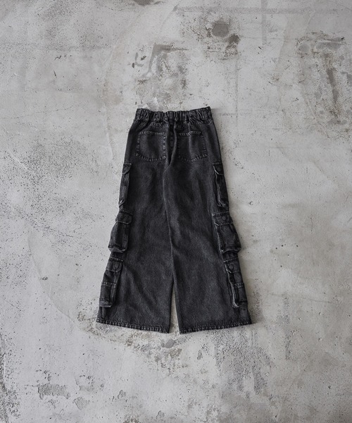 CLEL】3D Many Pocket Denim Cargo Pants / 3Dメニーポケット デニム