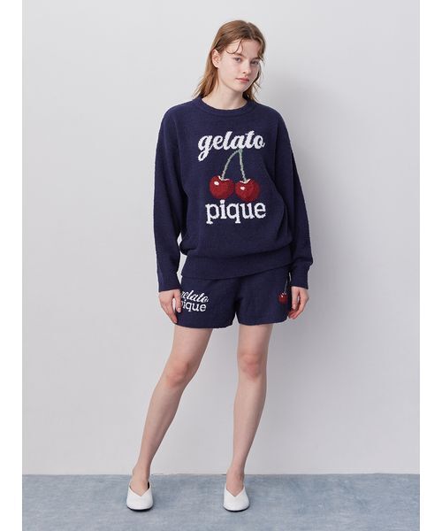 ONLINE限定】べビモコチェリージャガードプルオーバー&ショートパンツ