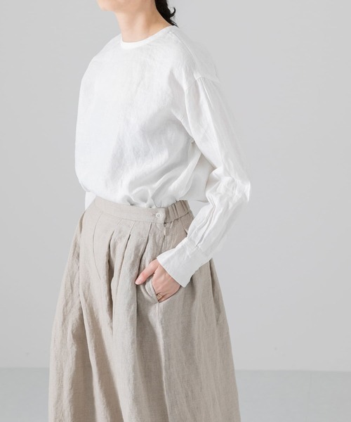 かぐれ（カグレ）の「リネンクルーネックプルオーバー（シャツ