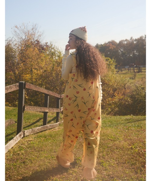 セール】little sunny bite と pink house tulip print all in one