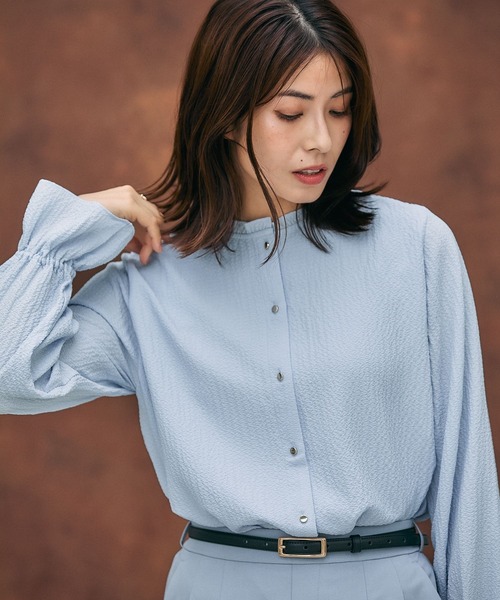 Wフロントベルスリーブブラウス/580999（シャツ/ブラウス）｜GLOBAL