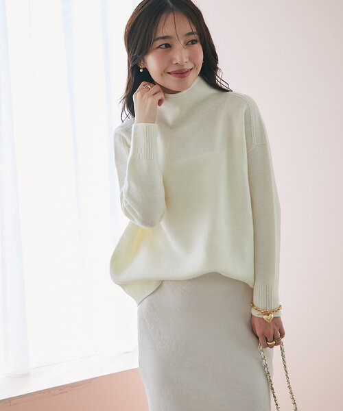 セール】【名品】ウール100ボトルネックニット（ニット/セーター）｜La