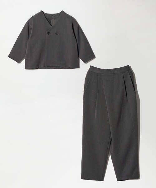 ノーカラージャケット + タックパンツ セット / キッズ 110cm-130cm