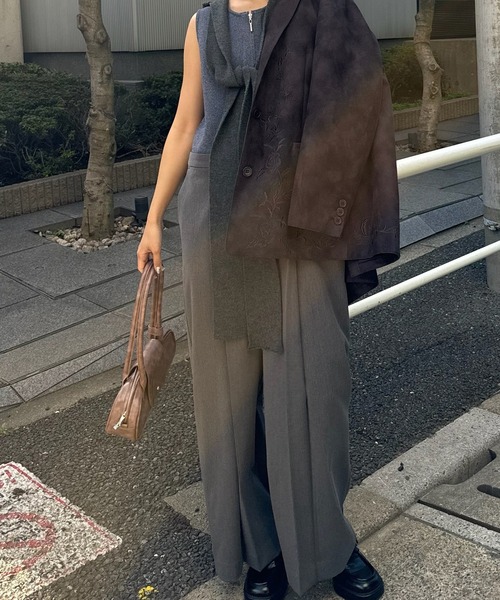 セール】KNIT DOCKING LOOSE ROMPERS（つなぎ/オールインワン）｜Ameri