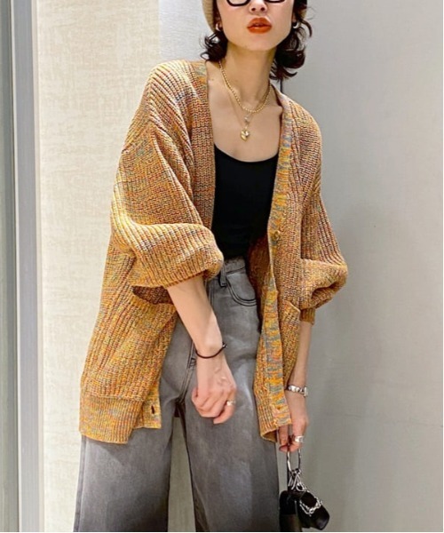 JEANASIS（ジーナシス）の「5GカラーMIXアゼVカーディガン/269135