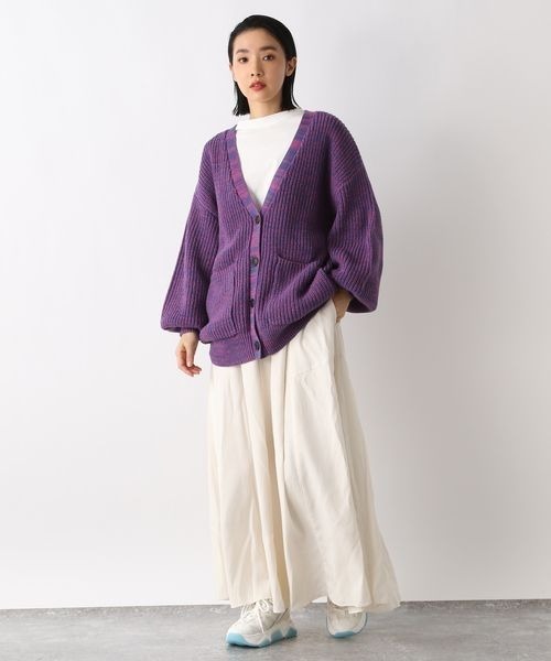 JEANASIS（ジーナシス）の「5GカラーMIXアゼVカーディガン/269135