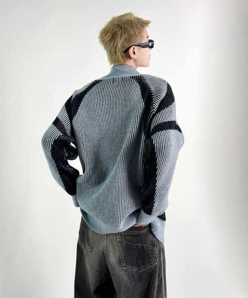 セール】【新色追加！】y2k ハイネック ジップアップニット