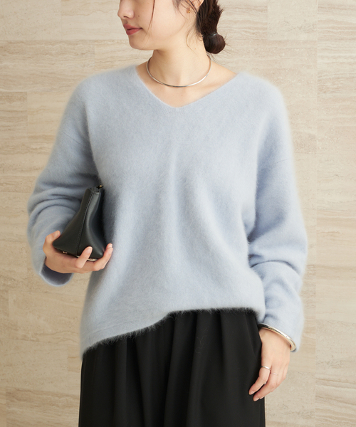 セール】Light Fur V nuance プルオーバー（ニット/セーター）｜Plage