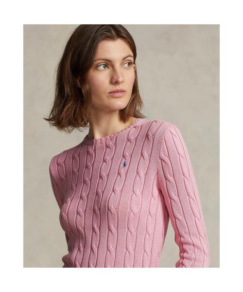 ケーブルニット コットン クルーネック セーター（ニット/セーター