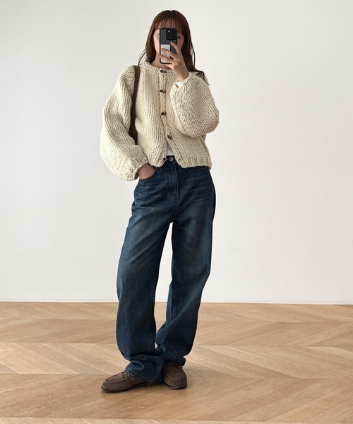 セール】El mar ウール混ローゲージカーディガン（カーディガン/ボレロ