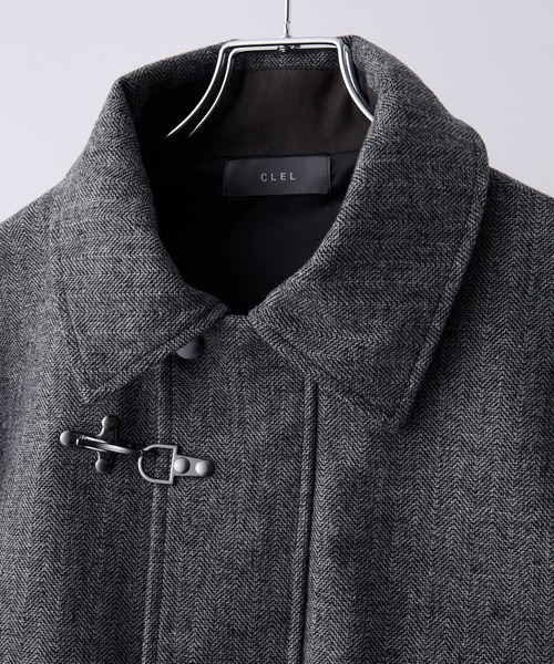 CLEL】Wool Blend Herringbone Tweed Fireman Blouson / ウール