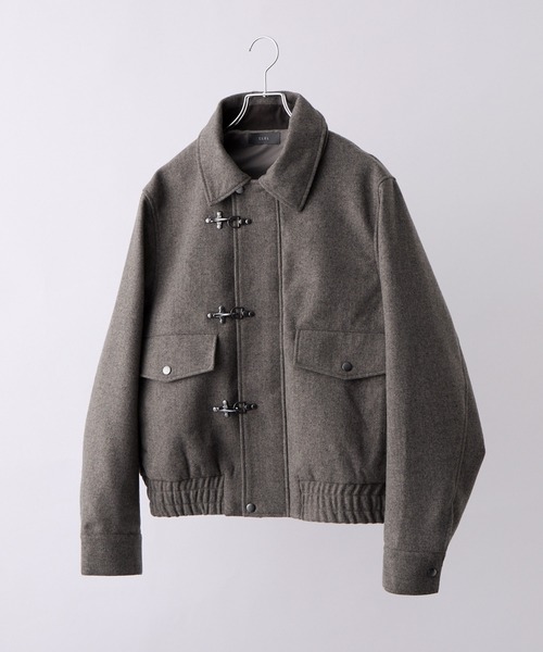 CLEL】Wool Blend Herringbone Tweed Fireman Blouson / ウール