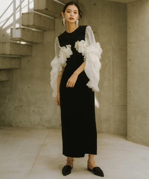 Knuth Marf/クヌースマーフ】2way chiffon docking one piece/2way