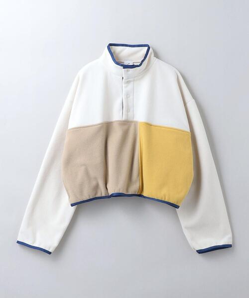 6（ロク）の「＜6(ROKU)＞フリース ブロックカラー プルオーバー