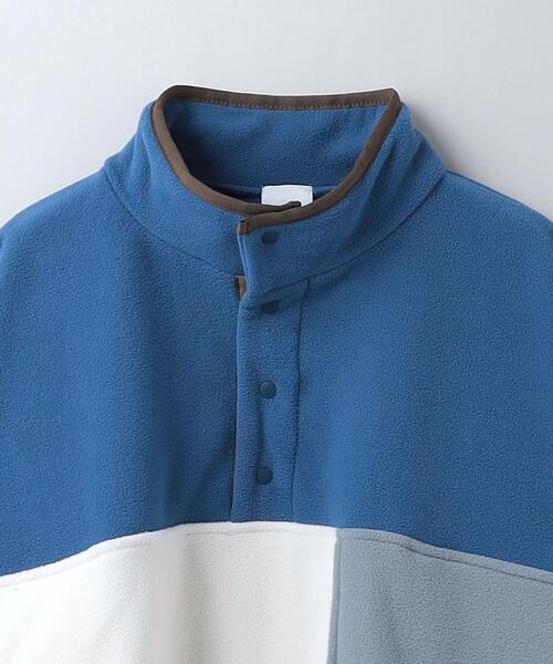 6（ロク）の「＜6(ROKU)＞フリース ブロックカラー プルオーバー