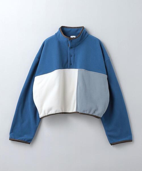 6（ロク）の「＜6(ROKU)＞フリース ブロックカラー プルオーバー