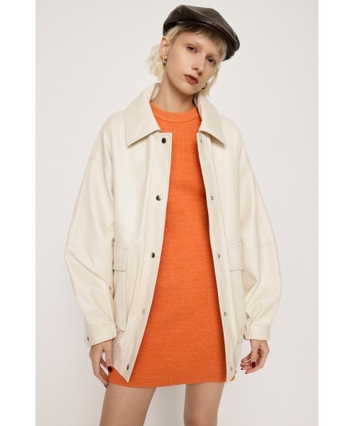 SLY（スライ）の「FAUX LEATHER OVERSIZE BZ フォックスレザー