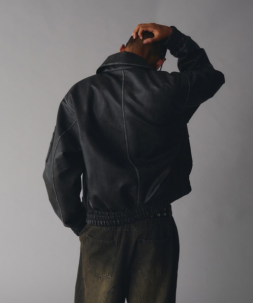 ANDER HUNK（アンダーハンク）の「Artificial Grain Flight Blouson