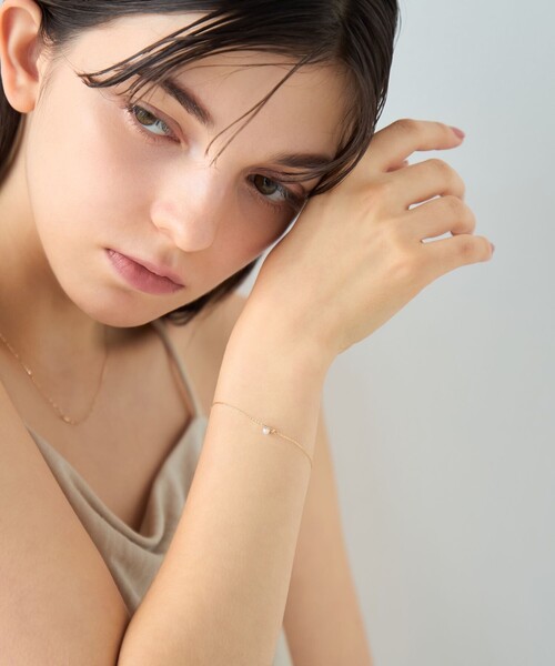 レイヤード] K10YG ダイヤモンド/パール ブレスレット（ブレスレット