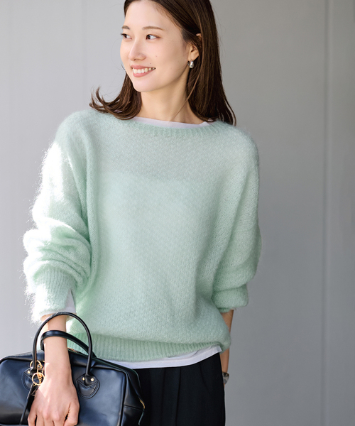 モヘヤmix カノコ柄プルオーバー（ニット/セーター）｜FRAMeWORK