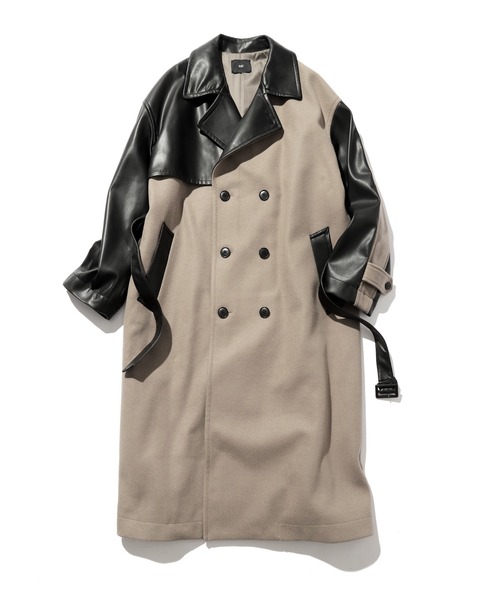 HARE（ハレ）の「ウーリーテックフェイクレザーキリカエトレンチ(HARE